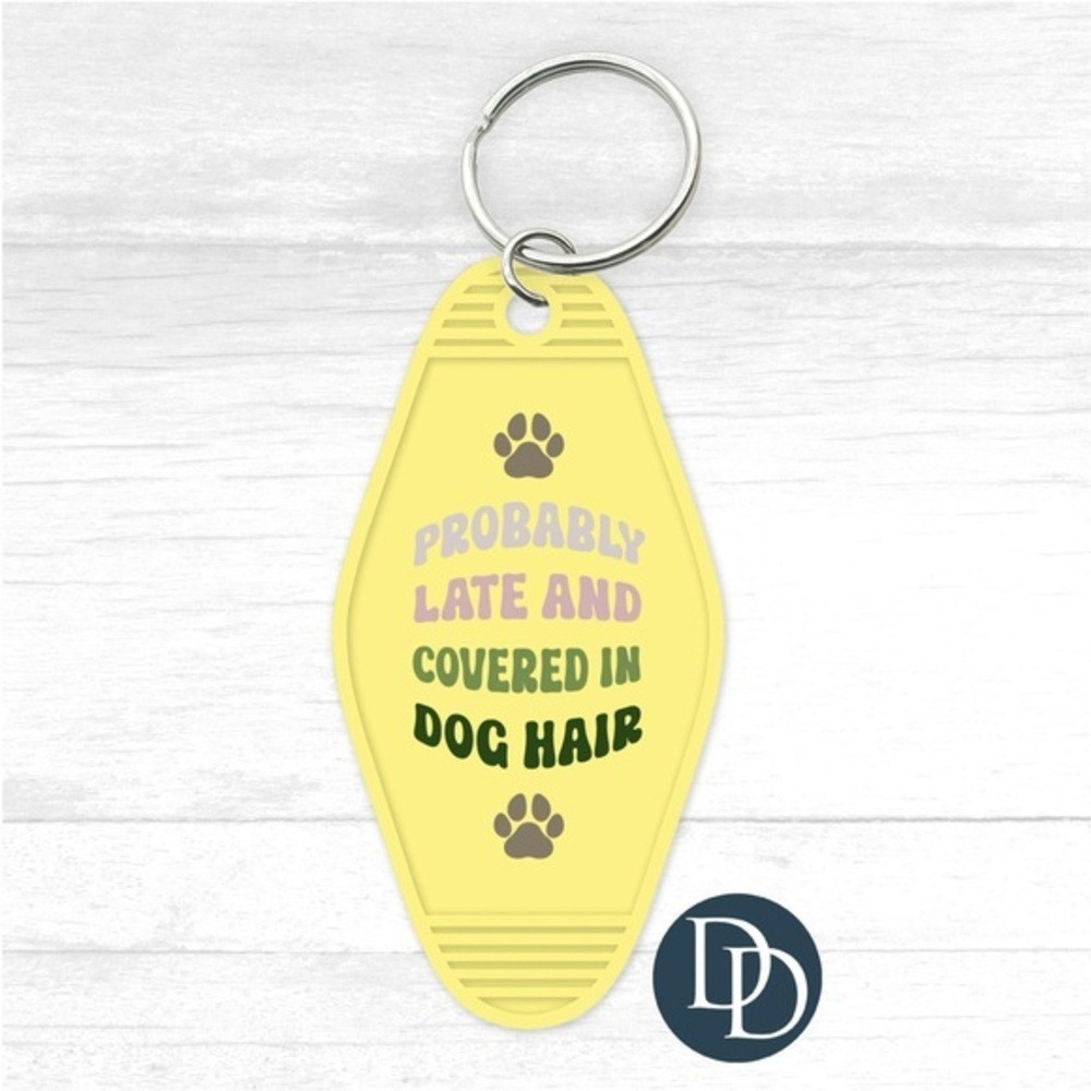 motel keychain Probably late and‎ covered in dog hair